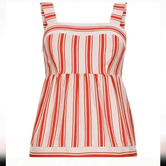 CAbi Brunch Orange Awning Stripe Top - Picture 2 of 9